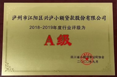 2018-2019年度行业评级“A”级 